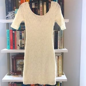 Cream Lace Dress from Banana Republic